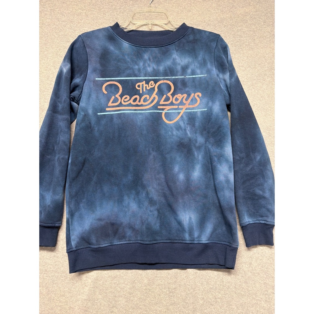 The Beach‎ Boys Band Sweatshirt XS Blue Tie Dye Graphic Crewneck Retro Surf 2024
